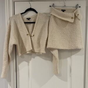 Wild Fable Cream Knit Skirt Set